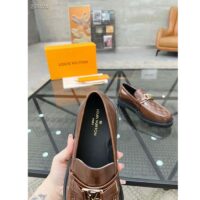 Louis Vuitton LV Unisex Major Loafer Moka Brown Damier Glazed Calf Leather Micro 1AC5XW (9)