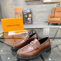 Louis Vuitton LV Unisex Major Loafer Moka Brown Damier Glazed Calf Leather Micro 1AC5XW (9)