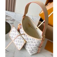 Louis Vuitton LV Women CarryAll PM Multicolor Beige Monogram Jacquard Fabric M24707 (4)