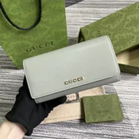 Gucci Unisex Continental Wallet with Gucci Script 7726380OP0N1440 (1)