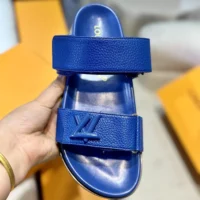 Louis Vuitton LV Unisex LV Sunset Flat Comfort Sandal-Navy 1AD1KF (1)