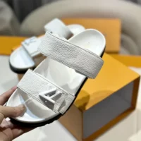 Louis Vuitton LV Unisex LV Sunset Flat Comfort Sandal-White 1AD1LB (1)