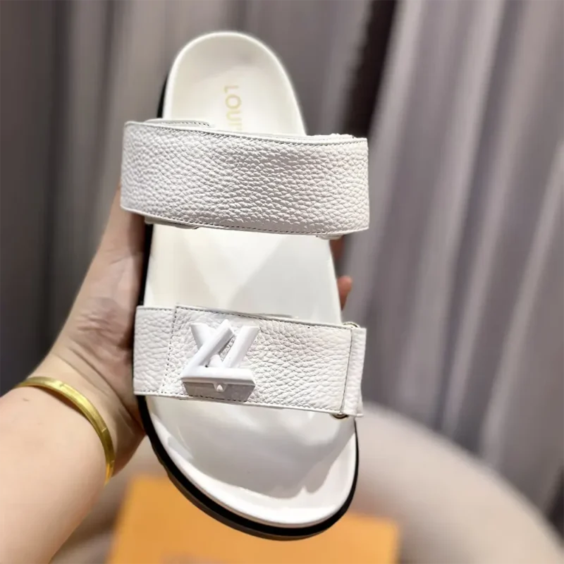 Louis Vuitton LV Unisex LV Sunset Flat Comfort Sandal-White 1AD1LB