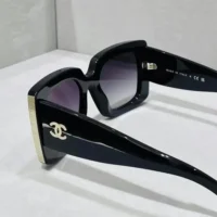 Chanel Women Rectangle Sunglasses Black Gold A71377X08101S221653SOCCI (1)