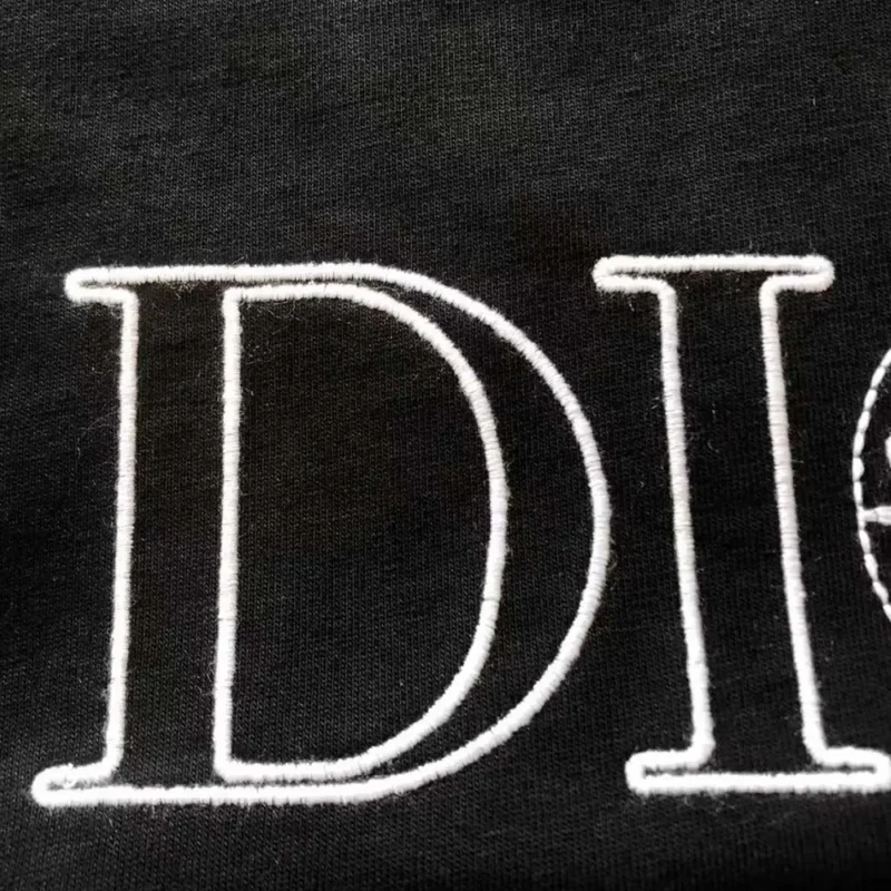 Dior Men Dior and Stone Island T-shirt Oversized Fit Black Cotton Jersey