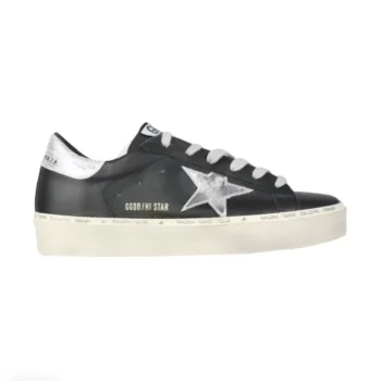 GGDB Unisex Hi Star with Metallic Silver Leather Star and Heel Tab