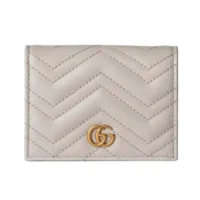 Gucci GG Unisex GG Marmont Card Case Wallet in Matelassé Chevron Leather (1)