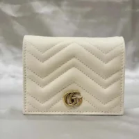 Gucci GG Unisex GG Marmont Card Case Wallet in Matelassé Chevron Leather (1)