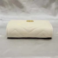 Gucci GG Unisex GG Marmont Card Case Wallet in Matelassé Chevron Leather (1)