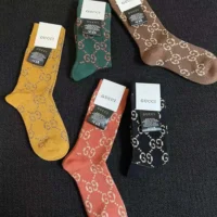 Gucci Unisex 5 Pairs GG Pattern Cotton Blend Socks (9)