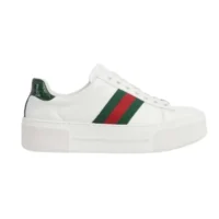 Gucci Unisex GG Ace Sneaker White Leather Green Red Web ‘ACE’ Metal Tag Rubber 4 (1)