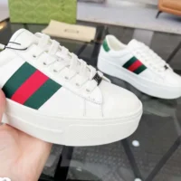 Gucci Unisex GG Ace Sneaker White Leather Green Red Web ‘ACE’ Metal Tag Rubber 4 (1)