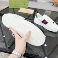 Gucci Unisex GG Ace Sneaker White Leather Green Red Web ‘ACE’ Metal Tag Rubber 4 (1)