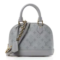 Louis Vuitton Women LV Alma BB in Calfskin Leather-Grey M12561 (1)