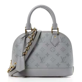 Louis Vuitton Women LV Alma BB in Calfskin Leather-Grey M12561