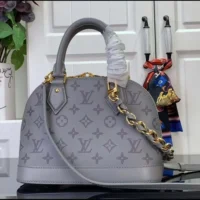 Louis Vuitton Women LV Alma BB in Calfskin Leather-Grey M12561 (1)