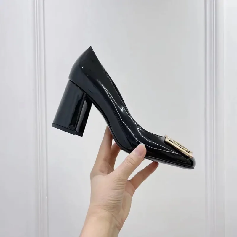 Louis Vuitton Women LV Madeleine Pump Black Calf Leather 5.5cm Heel