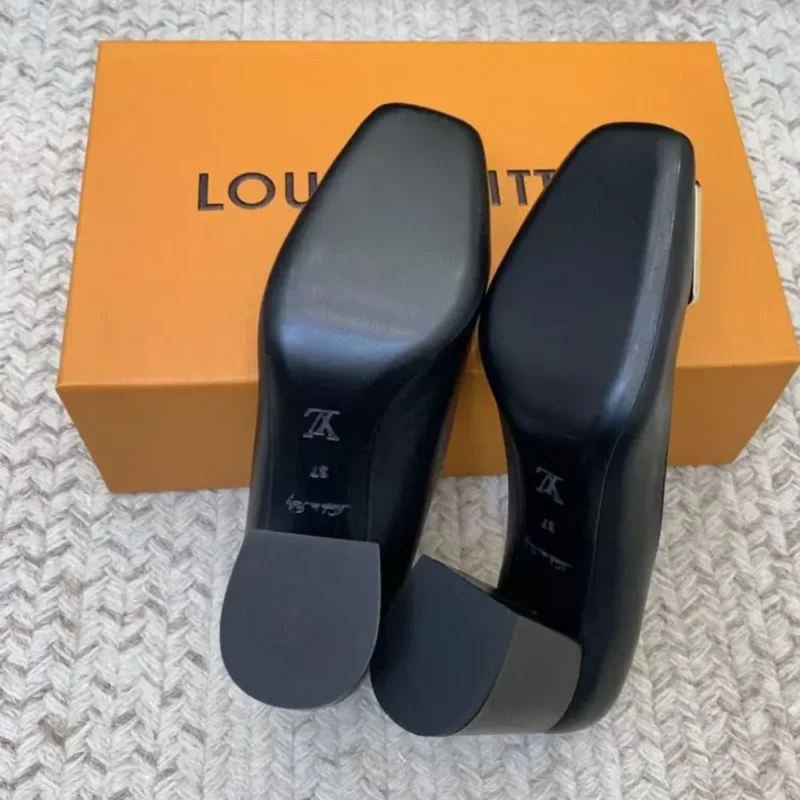 Louis Vuitton Women LV Madeleine Pump Black Calf Leather 5.5cm Heel