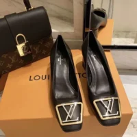 Louis Vuitton Women LV Madeleine Pump Black Calf Leather 5.5cm Heel (1)