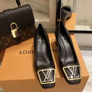 Louis Vuitton Women LV Madeleine Pump Black Calf Leather 5.5cm Heel