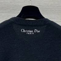 Dior Men Embroidered Sweater Black and White Cashmere and Silk Knit with New York Motif (1)