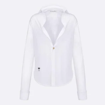 Dior Women Blouse White Cotton Poplin 451B72A3356_X0100