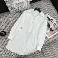 Dior Women Blouse White Cotton Poplin 451B72A3356_X0100 (1)