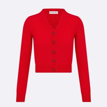 Dior Women Dioramour Twinset Red Cashmere Knit