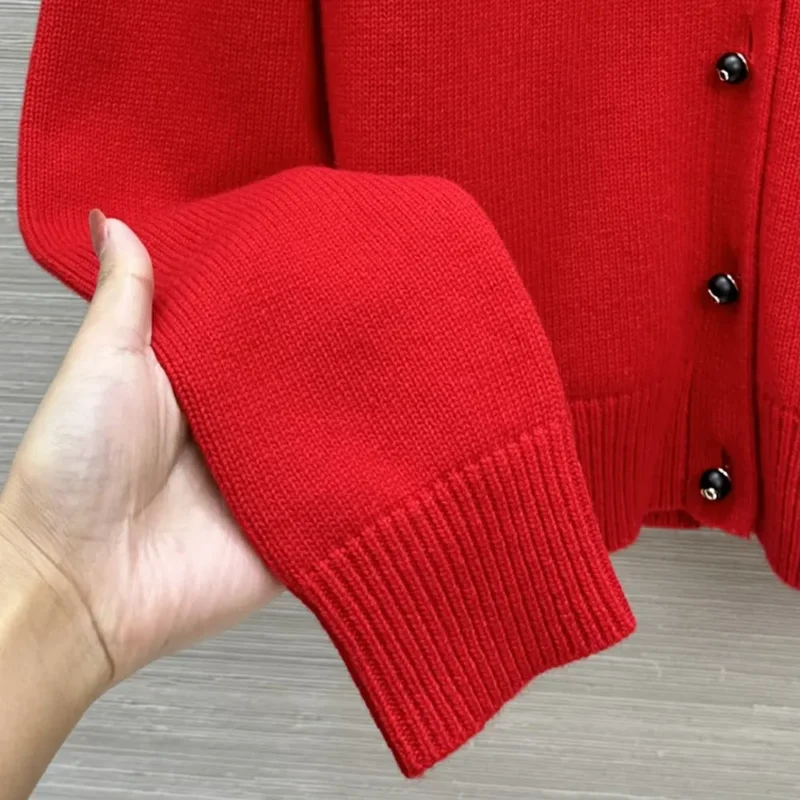 Dior Women Dioramour Twinset Red Cashmere Knit