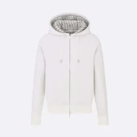 Dior Women Hooded Track Jacket White Cotton Knit and Cashmere (1)