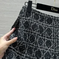 Dior Women Macrocannage Shorts Black and White Cotton Blend Tweed (1)