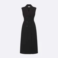 Dior Women Mid-Length Blazer Dress Black Virgin Wool and Cotton Bouclé (1)