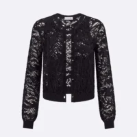 Dior Women Twinset Black Mohair and Wool Blend Lace (1)