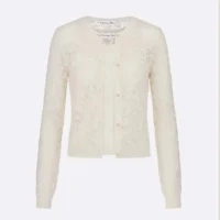 Dior Women Twinset Ecru Mohair and Alpaca Blend Lace (1)