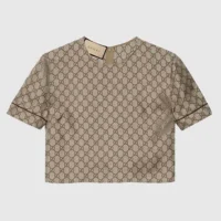 Gucci Women GG Supreme Print Silk Shirt 772399ZANRP2237 (1)