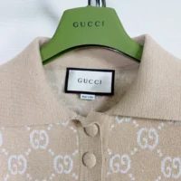 Gucci Women Lame GG Jacquard Knit Polo 678435XKB542132 (1)