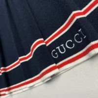 Gucci Women Pleated Skirt with Striped Trim 691712XKD274915 (1)