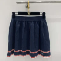 Gucci Women Pleated Skirt with Striped Trim 691712XKD274915 (1)