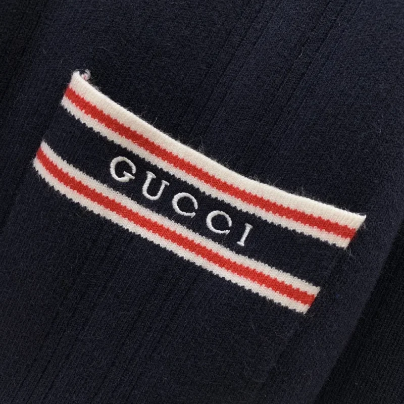 Gucci Women Self Tie Cardigan with Striped Trim 691714XKD264915