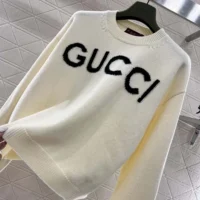 Gucci Women Wool Top with Gucci Intarsia 770072XKEBC9207 (1)