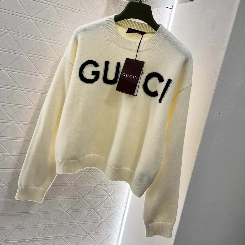 Gucci Women Wool Top with Gucci Intarsia 770072XKEBC9207