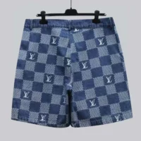 Louis Vuitton LV Men Embroidered Damier Denim Shorts-1AFVO3 (1)