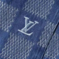 Louis Vuitton LV Men Embroidered Damier Denim Shorts-1AFVO3 (1)