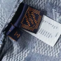 Louis Vuitton LV Men Embroidered Damier Denim Shorts-1AFVO3 (1)