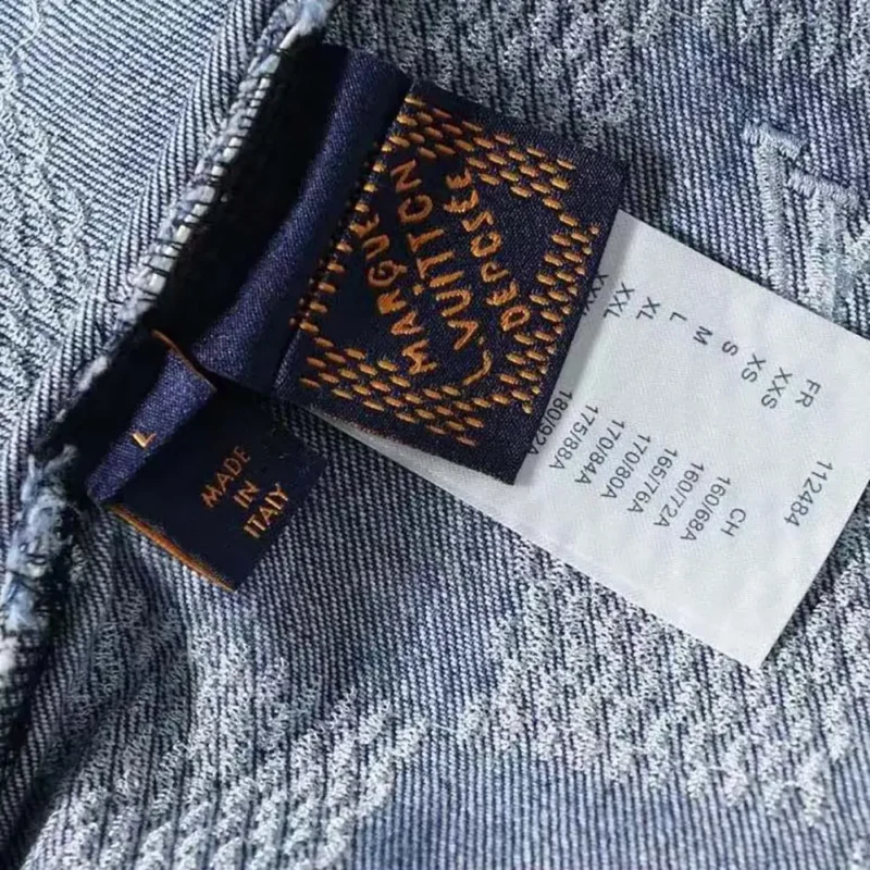 Louis Vuitton LV Men Embroidered Damier Denim Shorts-1AFVO3