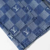 Louis Vuitton LV Men Embroidered Damier Denim Shorts-1AFVO3 (1)