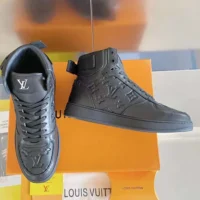 Louis Vuitton LV Men Rivoli Sneaker Boot-Black 1A8K1T (1)