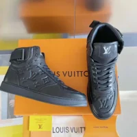 Louis Vuitton LV Men Rivoli Sneaker Boot-Black 1A8K1T (1)