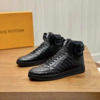 Louis Vuitton LV Men Rivoli Sneaker Boot-Black 1AC4VR (1)