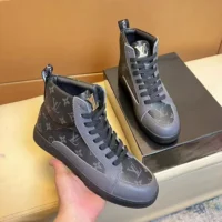 Louis Vuitton LV Men Rivoli Sneaker Boot in Monogram Reverse Canvas-Black (7)